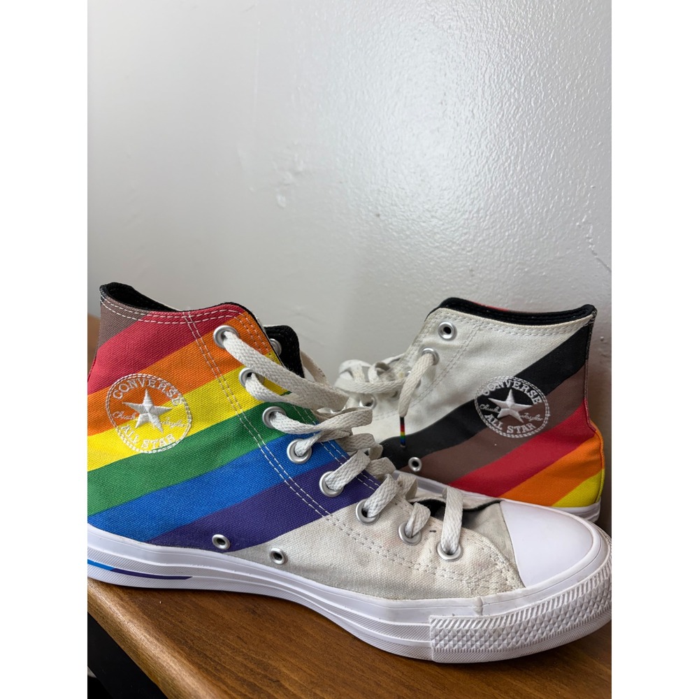 Converse Chuck Taylor All Star Pride Rainbow High Top Sneakers White Multi